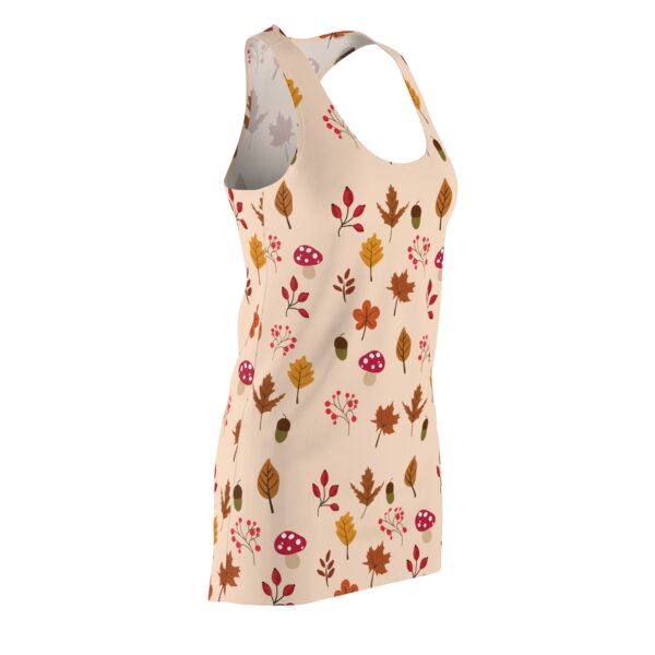 Mushroom & Nature Illustrative Icons - Women's Cut & Sew Racerback Dress (AOP) - Image 4