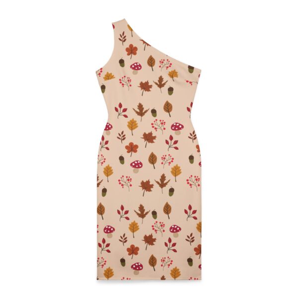 Mushroom & Nature Illustrative Icons - Shoulder Dress (AOP) - Image 2