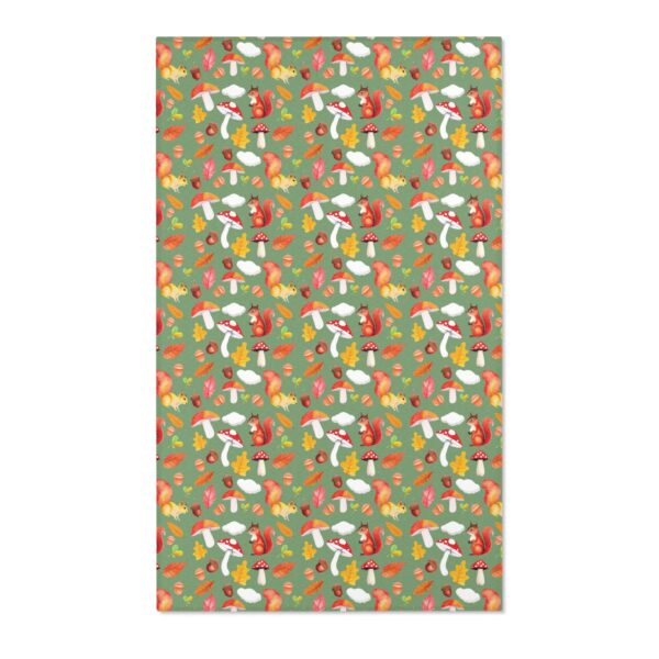 Whimsical Chipmunk Mushroom Area Rug - Cozy Autumn Decor for Nature Lovers - Image 4
