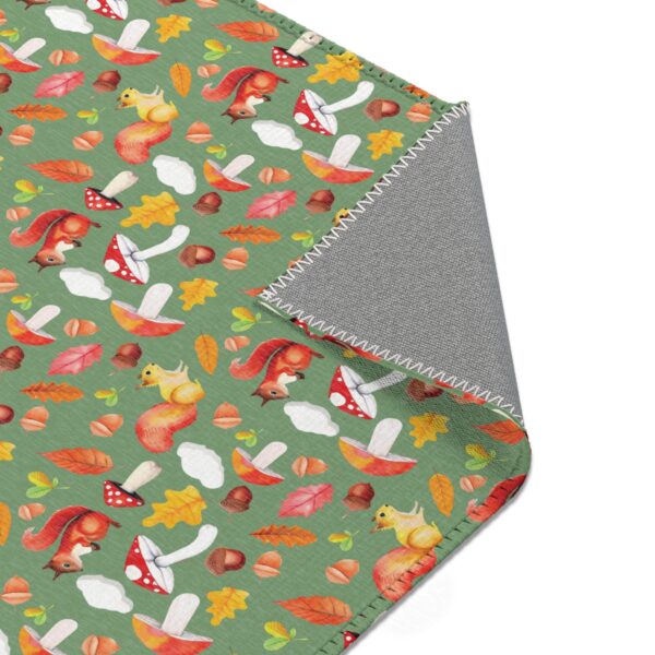 Whimsical Chipmunk Mushroom Area Rug - Cozy Autumn Decor for Nature Lovers - Image 2