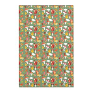 Whimsical Chipmunk Mushroom Area Rug - Cozy Autumn Decor for Nature Lovers