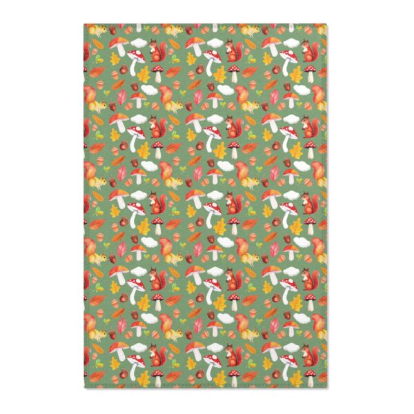 Whimsical Chipmunk Mushroom Area Rug - Cozy Autumn Decor for Nature Lovers