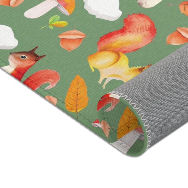 Whimsical Chipmunk Mushroom Area Rug - Cozy Autumn Decor for Nature Lovers - Image 15