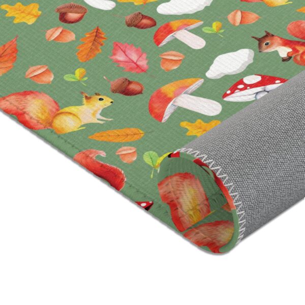 Whimsical Chipmunk Mushroom Area Rug - Cozy Autumn Decor for Nature Lovers - Image 6