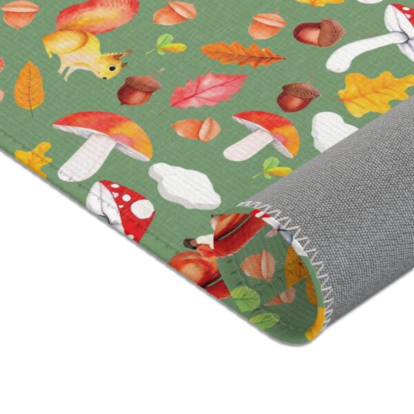 Whimsical Chipmunk Mushroom Area Rug - Cozy Autumn Decor for Nature Lovers - Image 12