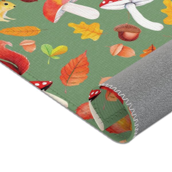 Whimsical Chipmunk Mushroom Area Rug - Cozy Autumn Decor for Nature Lovers - Image 9