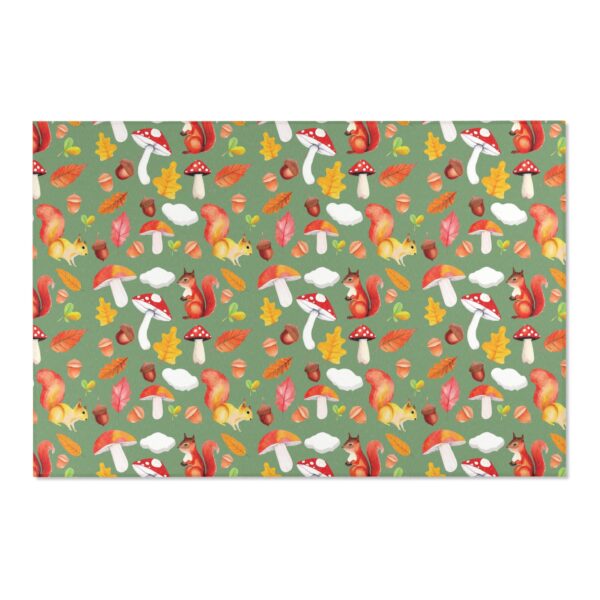 Whimsical Chipmunk Mushroom Area Rug - Cozy Autumn Decor for Nature Lovers - Image 16