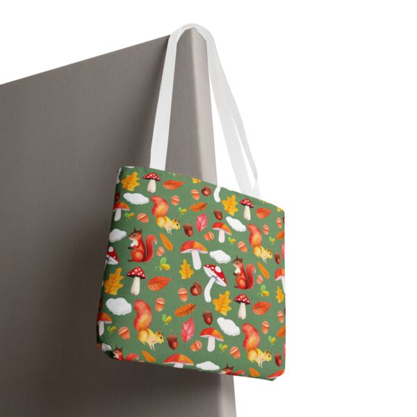 Whimsical Squirrel Print Tote Bag - Fall Forest Design - Image 156
