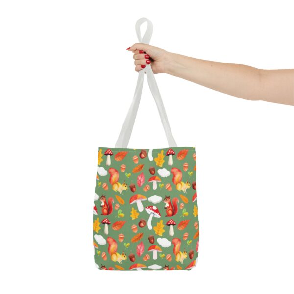 Whimsical Squirrel Print Tote Bag - Fall Forest Design - Image 52