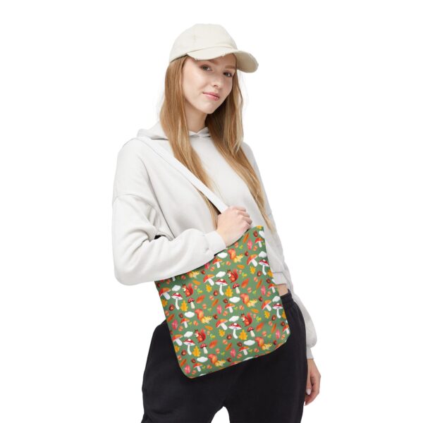 Whimsical Forest Animals Tote Bag - Eco-Friendly Shopping Bag with Mushrooms and Squirrels - Image 29