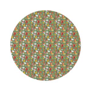 Whimsical Floral Round Rug - Cozy Home Decor for Seasonal Celebrations