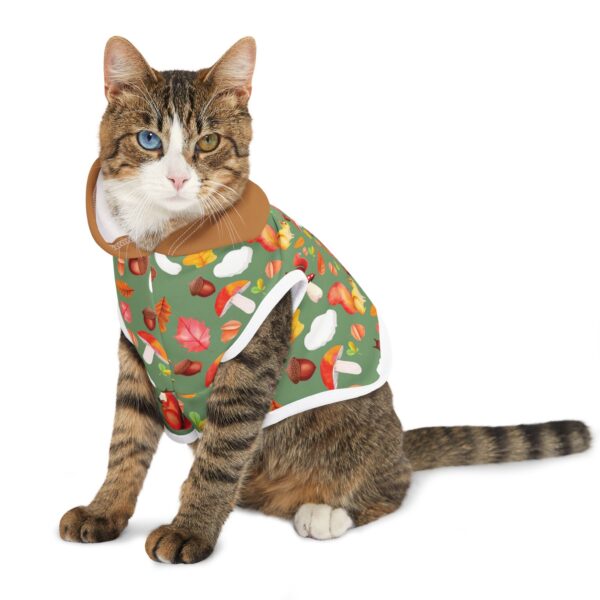 Autumn Forest Pet Hoodie - Cute Squirrel & Mushroom Design for Dogs & Cats - Image 6