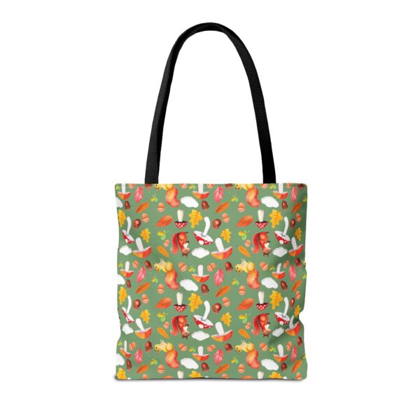Whimsical Forest Animals Tote Bag - Eco-Friendly Shopping Bag with Mushrooms and Squirrels - Image 6
