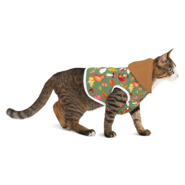 Autumn Forest Pet Hoodie - Cute Squirrel & Mushroom Design for Dogs & Cats - Image 8