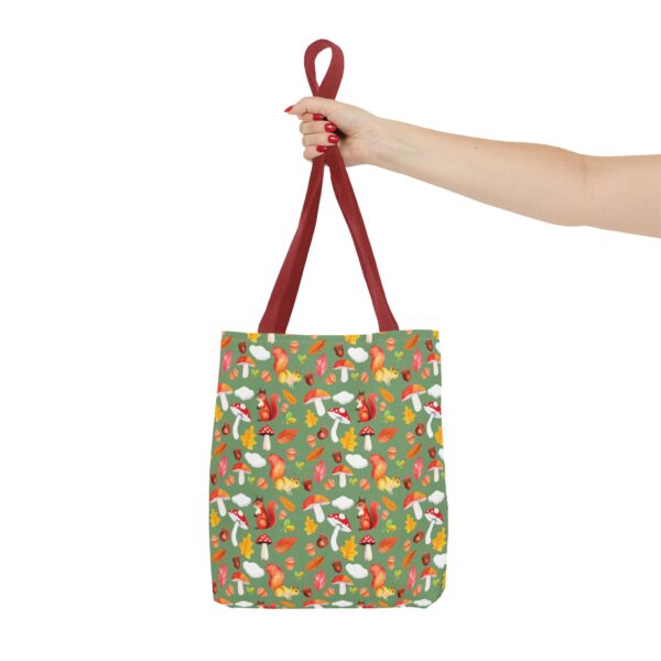 Whimsical Forest Animals Tote Bag - Eco-Friendly Shopping Bag with Mushrooms and Squirrels - Image 16