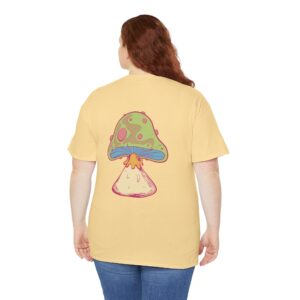 Psychedelic Mushroom Unisex Heavy Cotton Tee - Trendy Casual T-Shirt for Nature Lovers