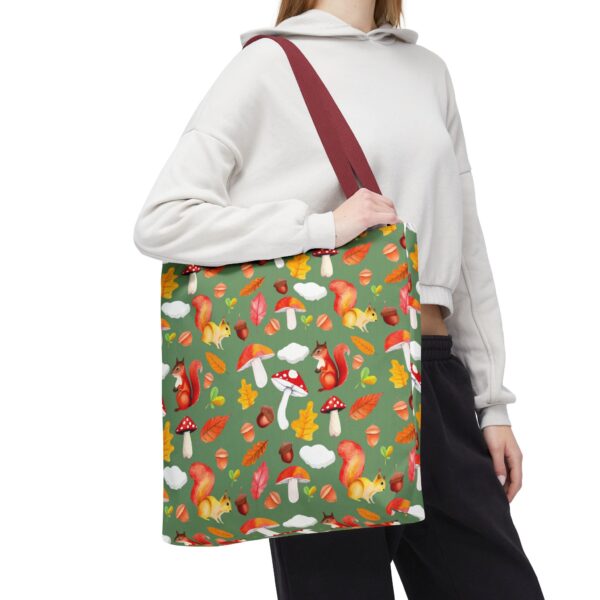 Whimsical Squirrel Print Tote Bag - Fall Forest Design - Image 46