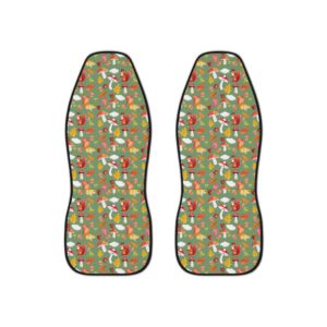 Whimsical Forest scene Mushrooms and Squirrels - Car Seat Covers