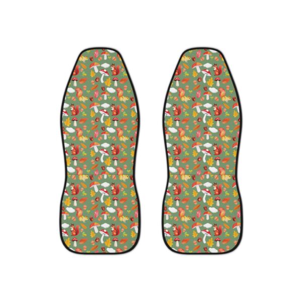 Whimsical Forest scene Mushrooms and Squirrels - Car Seat Covers