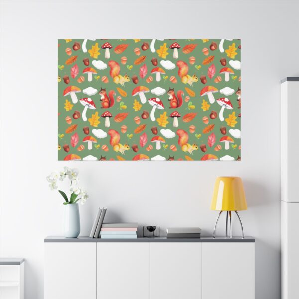 Whimsical Squirrel Canvas Art Print - Autumn Decor for Nature Lovers - Image 196
