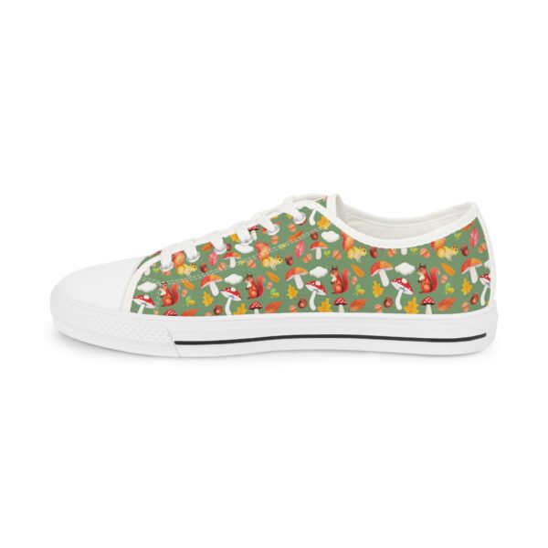 Floral Pattern Men's Low Top Sneakers - Stylish & Fun Casual Footwear - Image 4