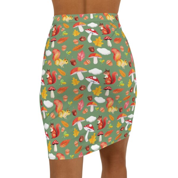 Fall Woodland Themed Mid-Waist Pencil Skirt – Perfect for Autumn Celebrations - Image 2
