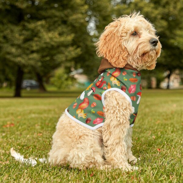Autumn Forest Pet Hoodie - Cute Squirrel & Mushroom Design for Dogs & Cats - Image 7