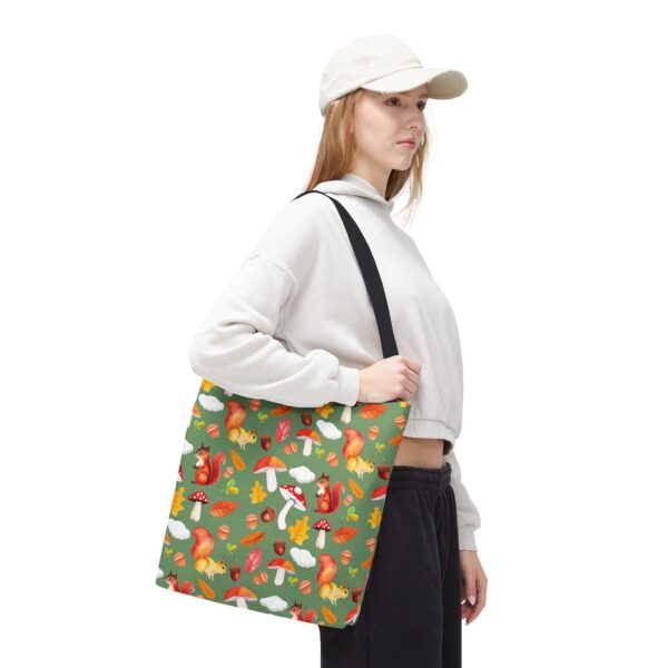 Whimsical Squirrel Print Tote Bag - Fall Forest Design - Image 23
