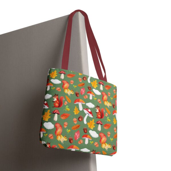 Whimsical Squirrel Print Tote Bag - Fall Forest Design - Image 40