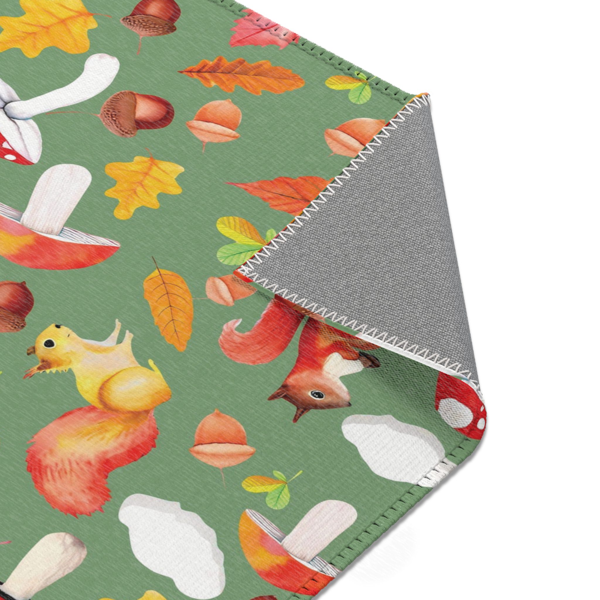 Whimsical Squirrel Area Rug - Autumn Forest Decor - Image 5