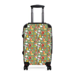 Colorful Mushroom Print Suitcase - Stylish Travel Essentials for Adventurers