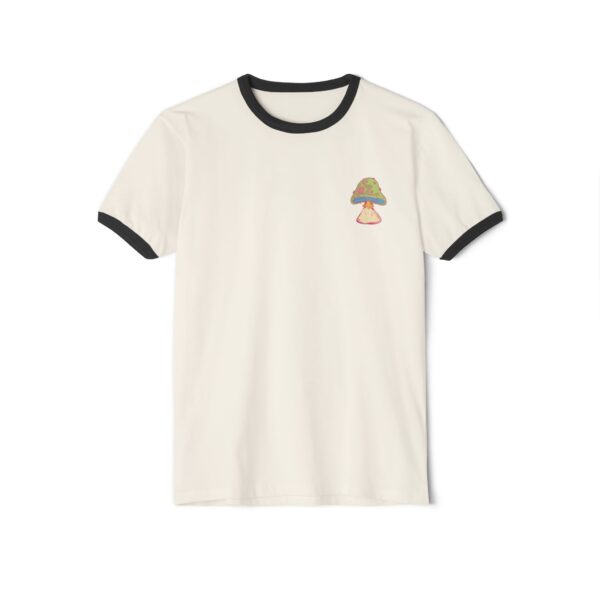 Groovy Mushroom Ringer T-Shirt - Unisex Cotton Tee for Nature Lovers - Image 8