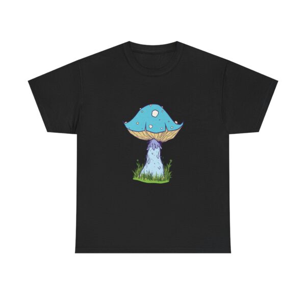 Fantasy Blue Mushroom Unisex Heavy Cotton Tee - Image 5