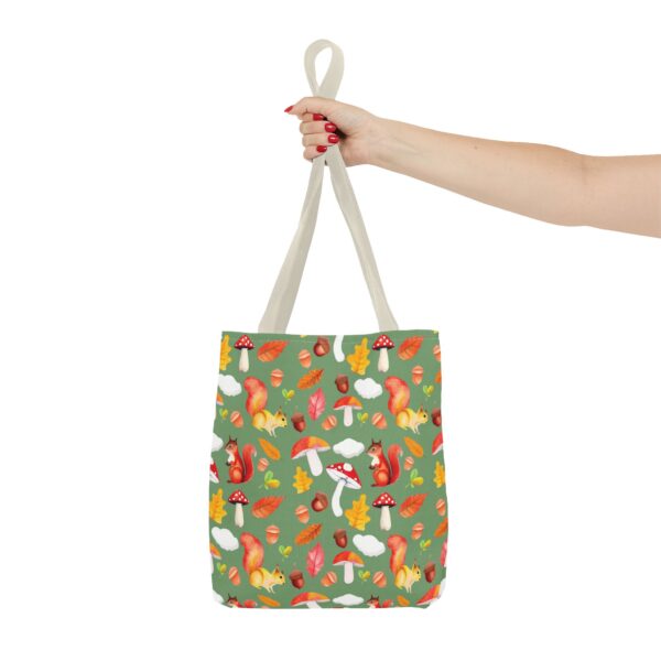 Whimsical Squirrel Print Tote Bag - Fall Forest Design - Image 168