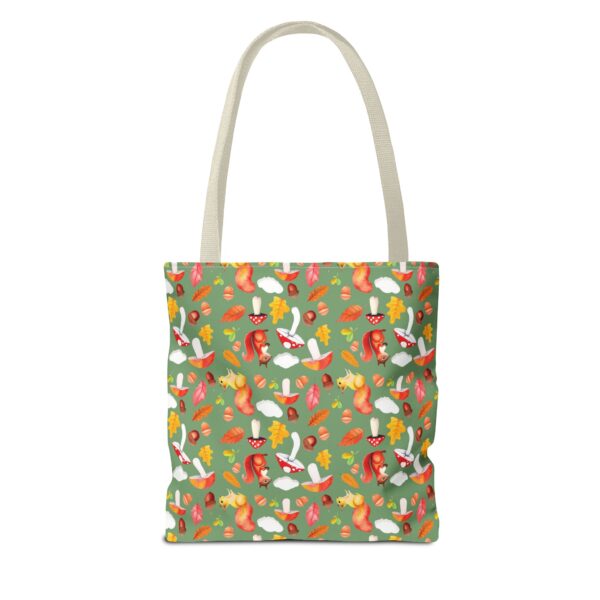 Whimsical Forest Animals Tote Bag - Eco-Friendly Shopping Bag with Mushrooms and Squirrels - Image 45