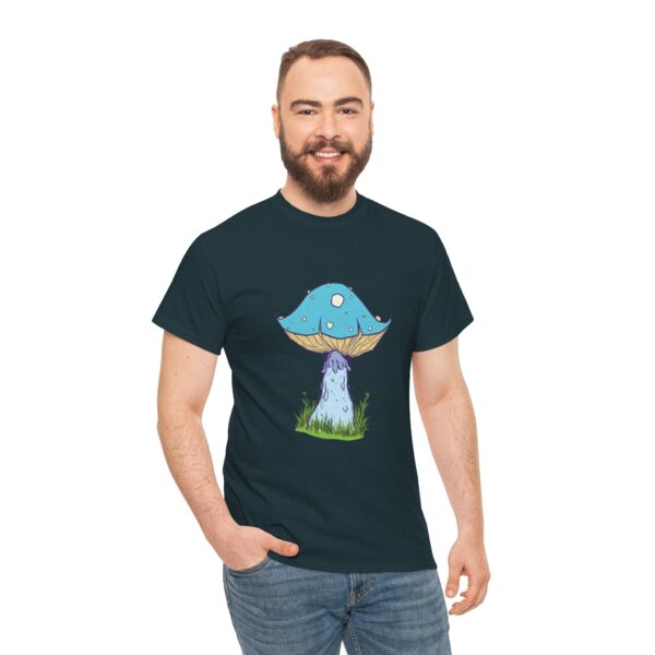 Fantasy Blue Mushroom Unisex Heavy Cotton Tee - Image 16