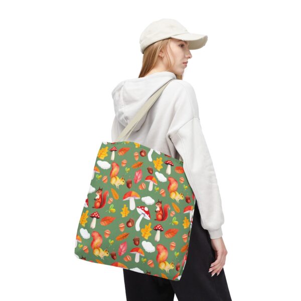 Whimsical Squirrel Print Tote Bag - Fall Forest Design - Image 93