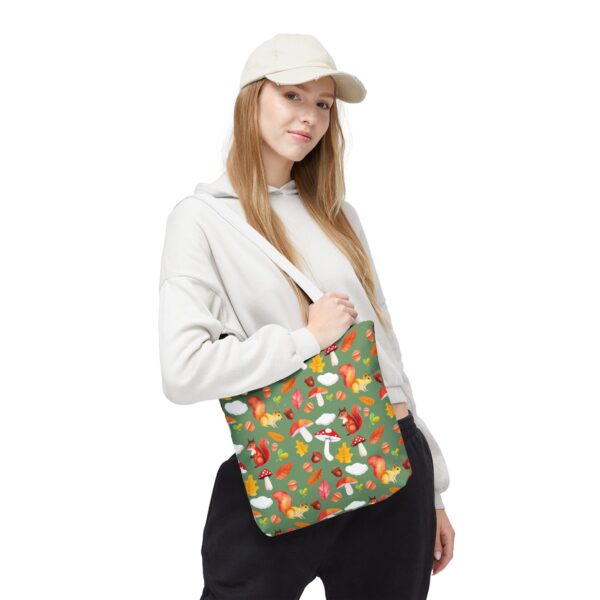 Whimsical Squirrel Print Tote Bag - Fall Forest Design - Image 53
