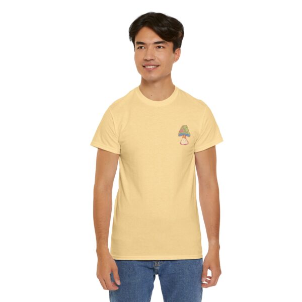 Psychedelic Mushroom Unisex Heavy Cotton Tee - Trendy Casual T-Shirt for Nature Lovers - Image 6