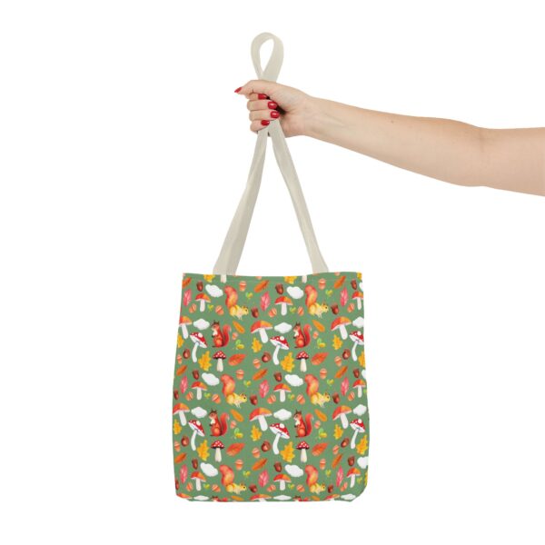 Whimsical Forest Animals Tote Bag - Eco-Friendly Shopping Bag with Mushrooms and Squirrels - Image 47