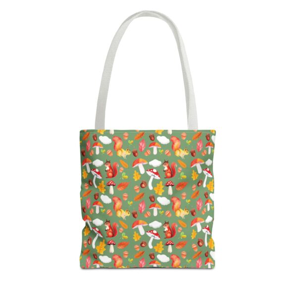 Whimsical Forest Animals Tote Bag - Eco-Friendly Shopping Bag with Mushrooms and Squirrels - Image 25