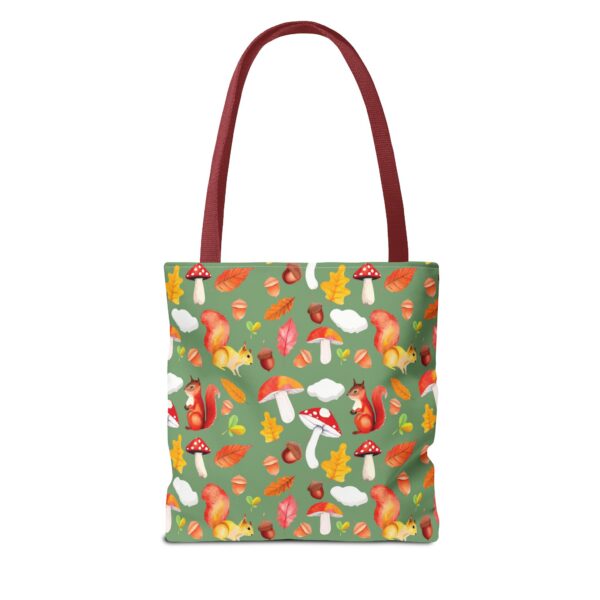 Whimsical Squirrel Print Tote Bag - Fall Forest Design - Image 26