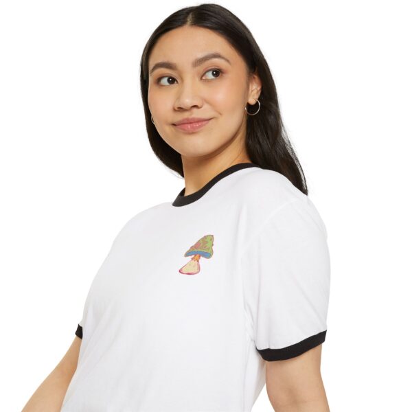 Groovy Mushroom Ringer T-Shirt - Unisex Cotton Tee for Nature Lovers - Image 20