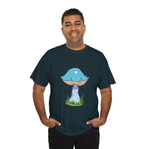 Fantasy Blue Mushroom Unisex Heavy Cotton Tee - Image 19