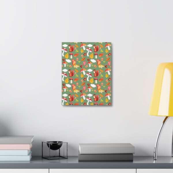 Autumn Woodland Animals Canvas Wall Art - Squirrel & Mushroom Design - Image 28