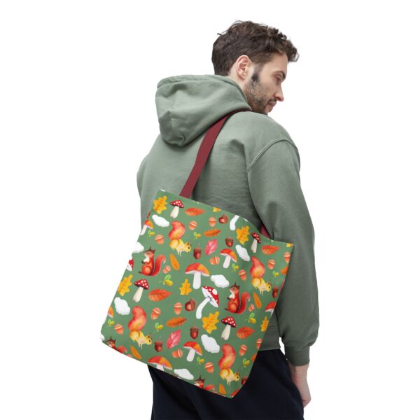 Whimsical Squirrel Print Tote Bag - Fall Forest Design - Image 38