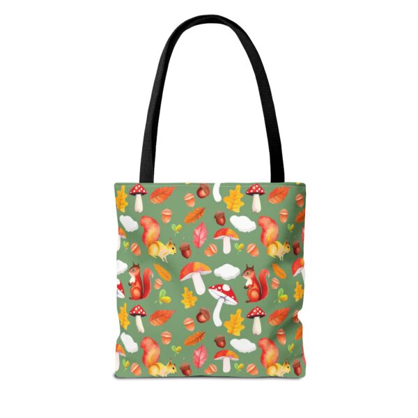 Whimsical Squirrel Print Tote Bag - Fall Forest Design - Image 10