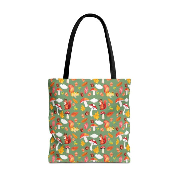 Whimsical Forest Animals Tote Bag - Eco-Friendly Shopping Bag with Mushrooms and Squirrels - Image 9