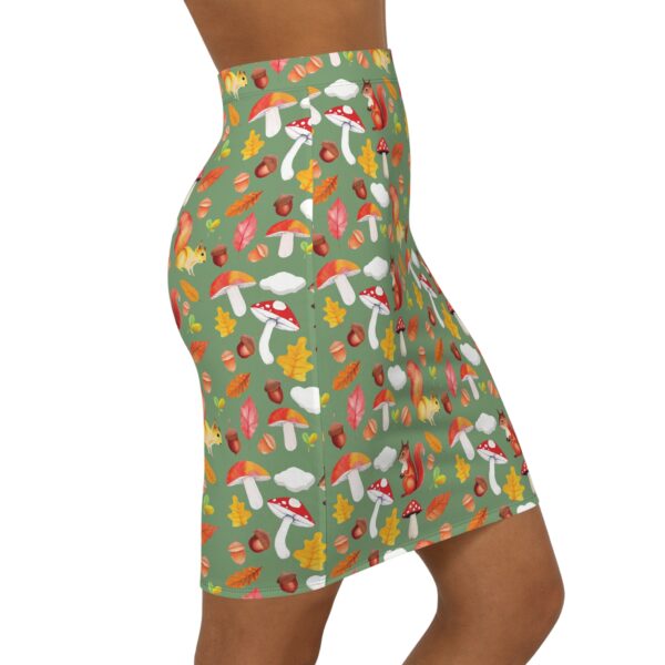 Fall Woodland Themed Mid-Waist Pencil Skirt – Perfect for Autumn Celebrations - Image 4