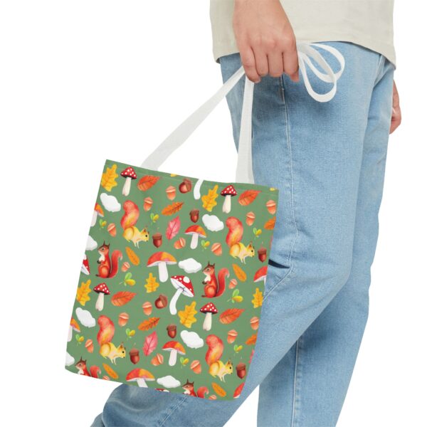 Whimsical Squirrel Print Tote Bag - Fall Forest Design - Image 51